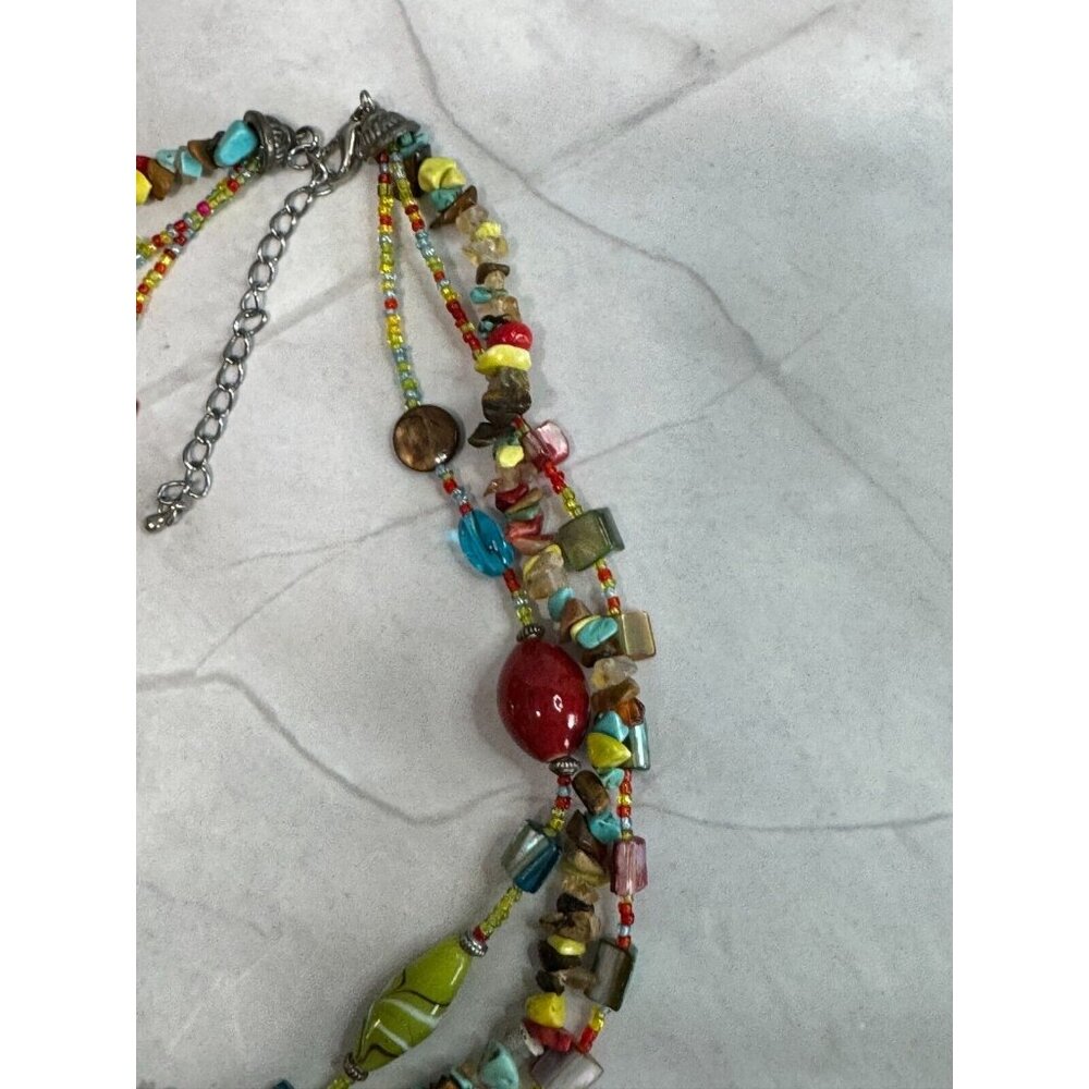 Southwestern Style Glass, Shell, & Porcelain Necklace designed by Trisha Waldren - Picture 11 of 11